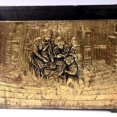 Embossed Brass Magazine or Newspaper Rack