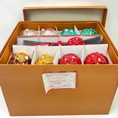 “Two’s Company” 41pc. Ornament Set & Storage Box