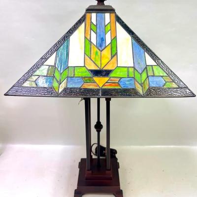 “River of Goods” Tiffany Inspired Art Glass Lamp