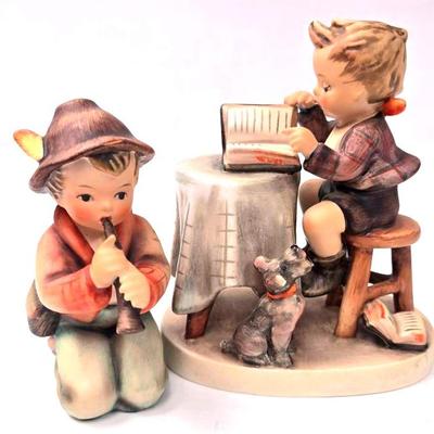 "Goebel Hummel" 'Little Bookeeper' & 'Little Tooter'