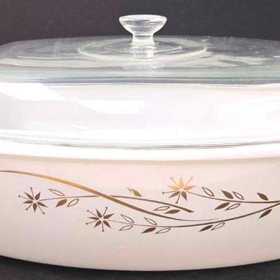 "Pyrex" Golden Honeysuckle Deep Casserole Dish 