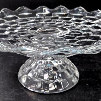 "Fostoria" American Patterned Pedestal Cake Stand
