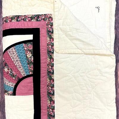 Vintage Quilt with Embroidered ‘Jim’ 