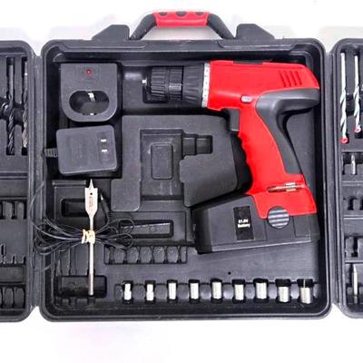 Cordless Drill with Bits and Carry Case