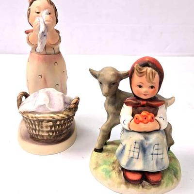 "Goebel Hummel" 'Good Friends' & 'Wash Day' Figurines 