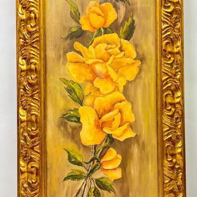 Yellow Rose Painting by ‘MK Smith’