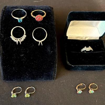 10K Rings, bands and earrings 