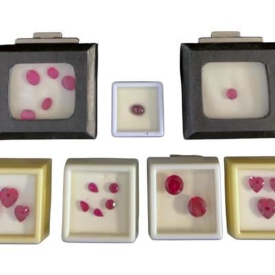 Variety Of Ruby Gemstones Various Sizes 