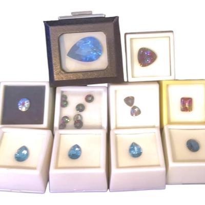 Topaz London Blue And More (10 Boxes 18 Stones) CT, Cut And MM Varies