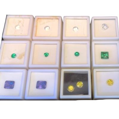 YAG Stones (13 Jewels In 12 Boxes) Colors CT And MM Varies