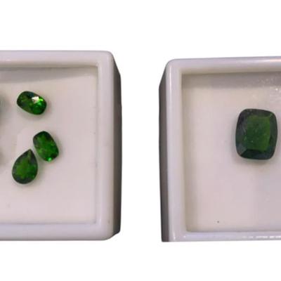 Green Diopside Gemstones- Various Shapes, 0.30- 2.5 CTW