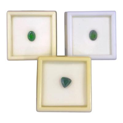 OV 0.85CT & TR 0.9CT  Chrome Diopside Gemstones