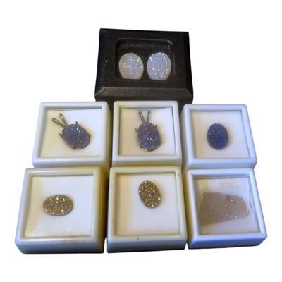 Drusy Quartz Lot (8 Stones)