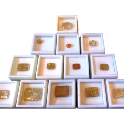 Rutilated Quartz Lot Cut, CT And MM Varies