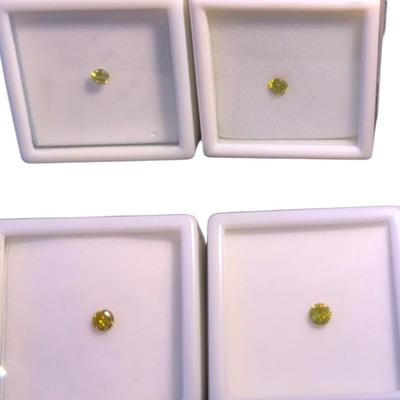Yellow Diamonds (4) .20CT MM Varies