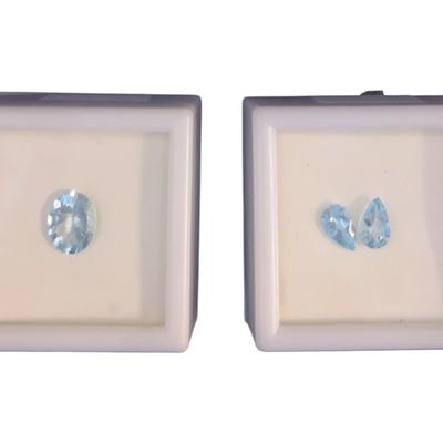 Aquamarine Gemstones 1.75CT & 0.5CT