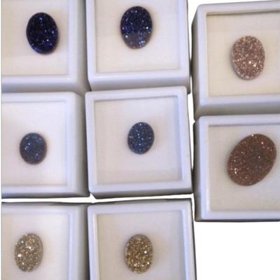 OV Drury Quartz - 4 Peacock/2 Sizes, 2 Golden, 2 Champagne/2 Sizes