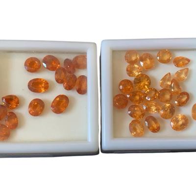 Two Parcels Of Mixed Cuts/Sizes Spessarite 25.00CT Each