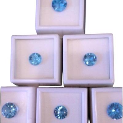 Rd Blue Topaz - 3/Swiss Blue 3.5 CT, 5.5 CT, 6.3 CT; 2 Texas Star 3.1 CT; 5.65 CT 