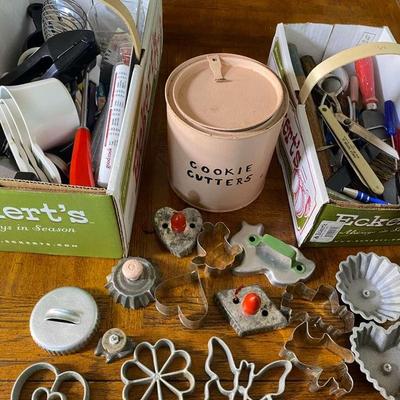 Junk Drawer Mystery Lot - Everything From Kitchen Gadgets to Vintage Cookie Cutters 