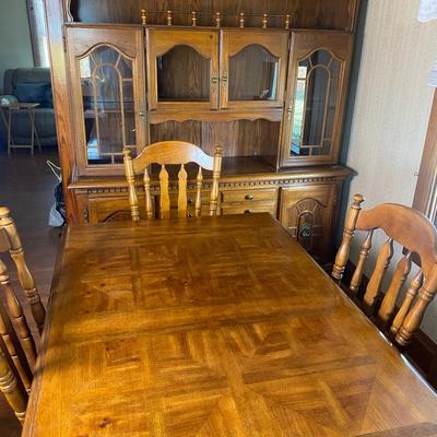 Dining Room Furniture Set Including Table & (6) Chairs, Hutch & Sideboard