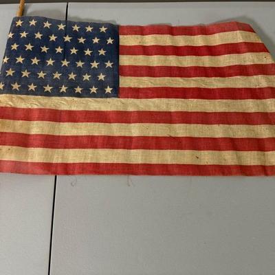 Small Vintage American Flag With 48 Stars