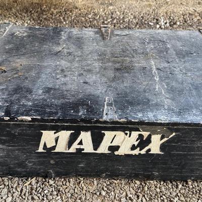 Large Wooden Trunk And Contents Of Assorted Tools