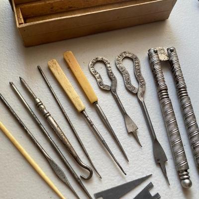 Vintage Nut Cracking Set Including Picks