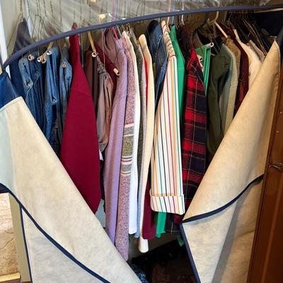 Portable Closet With Contents Of Womens Clothing 