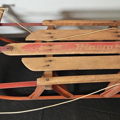 Vintage Wooden Snow Sled