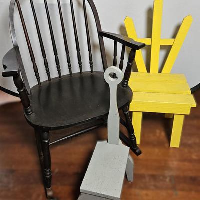 Rocking Chair, Step Stool, Hand-made Chair