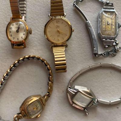 Vintage Ladies Watch Lot - Includes Westfield & Timex - 5 Total 
