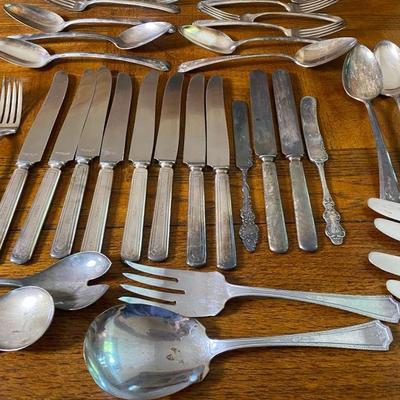 Vtg William Rogers AA Silver Plate Flatware - La Francaise, Brama E. Zinc Made in England 