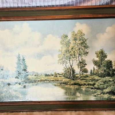 Vintage Framed Art 1972
