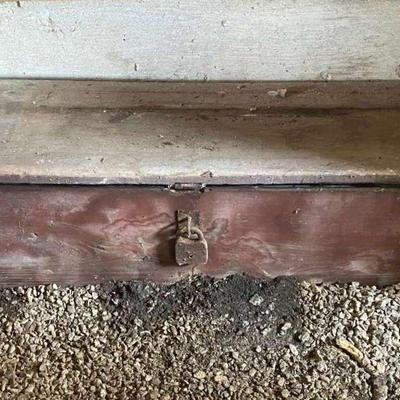 Mystery Barn Find - All Contents In Hutch PLUS Old Tool Chest with Original Red Paint and Lock 