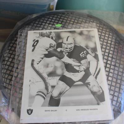 Sale Photo Thumbnail #98: Vintage LA Raiders autographs; Marcus Allen, Lyle Alzado, Dave Dalby, Cliff Branch, Tom Flores and more