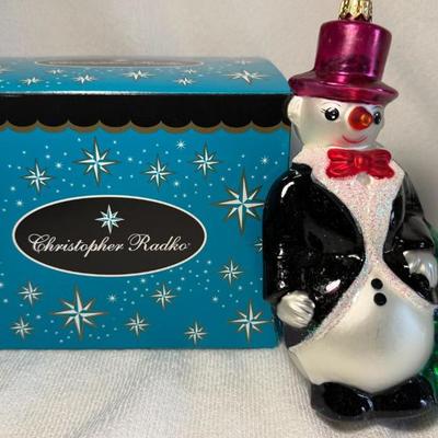 Christopher Radko "Snowgent" glass ornament 