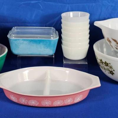 Vintage Pyrex (7) + FireKing (7) Bakeware