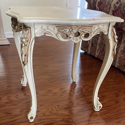 French Design Marble Top Side Table #301