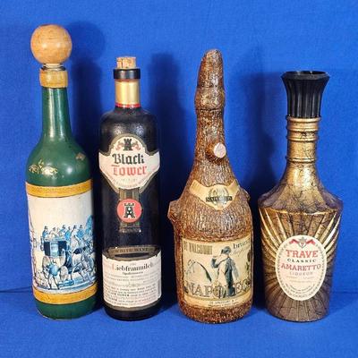 Decorative Vintage Liquor Bottles (4)