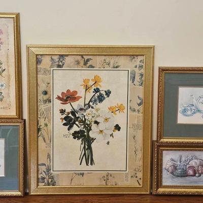 Gold-Tone Framed Wall Art (5)