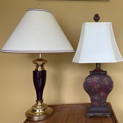Wood (1) + Brass (1) Table Lamps