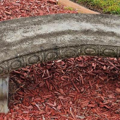 Concrete 3-Piece Garden Bench