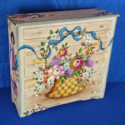 Hand-Painted 7-Drawer Jewelry Box