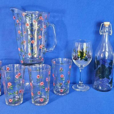 Hand-Painted Glassware (8)