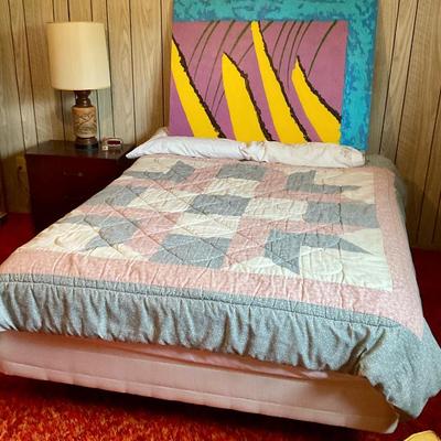 Double bed, mattress and frame
