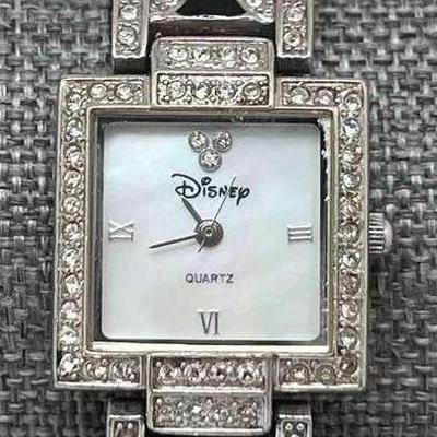 Disney Watch - Rhinestones and Black Enamel - Needs Battery