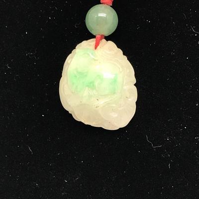 Lynx Jade Colored Pendant Necklace