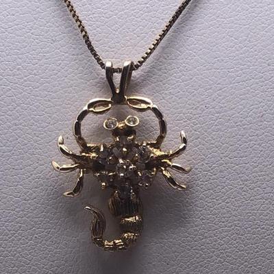 Sterling Silver Lobster Pendant with Box Chain 