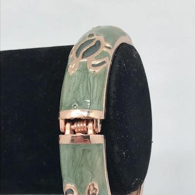 Jiu Lang Xing Enamel Turtle Clamper Bangle Summer Beach Jewelry